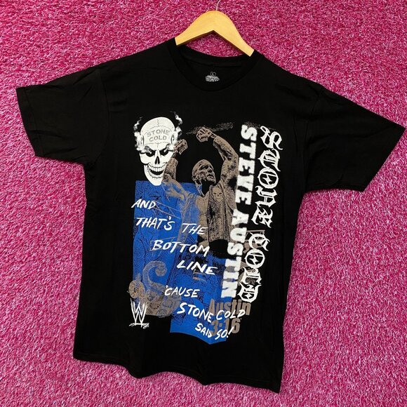 WWE Stone Cold Steve Austin And That's The Bottom Line T-Shirt Large - Picture 3 of 4